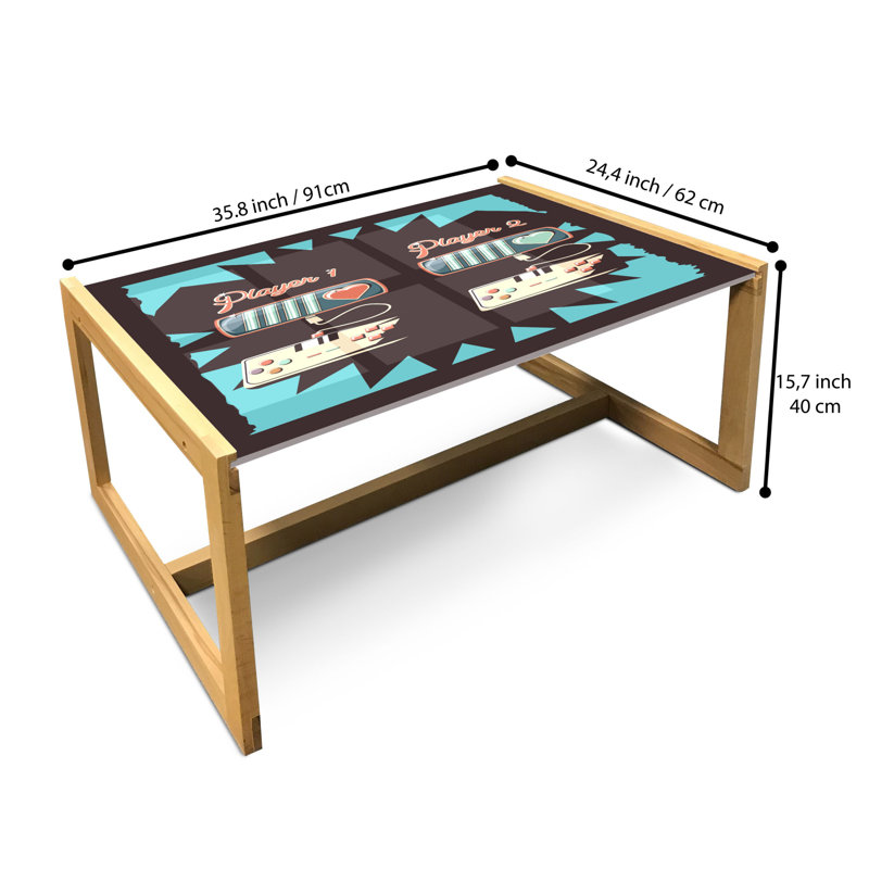 Inverson Trestle Coffee Table, 40cm H x 91cm W x 62cm D