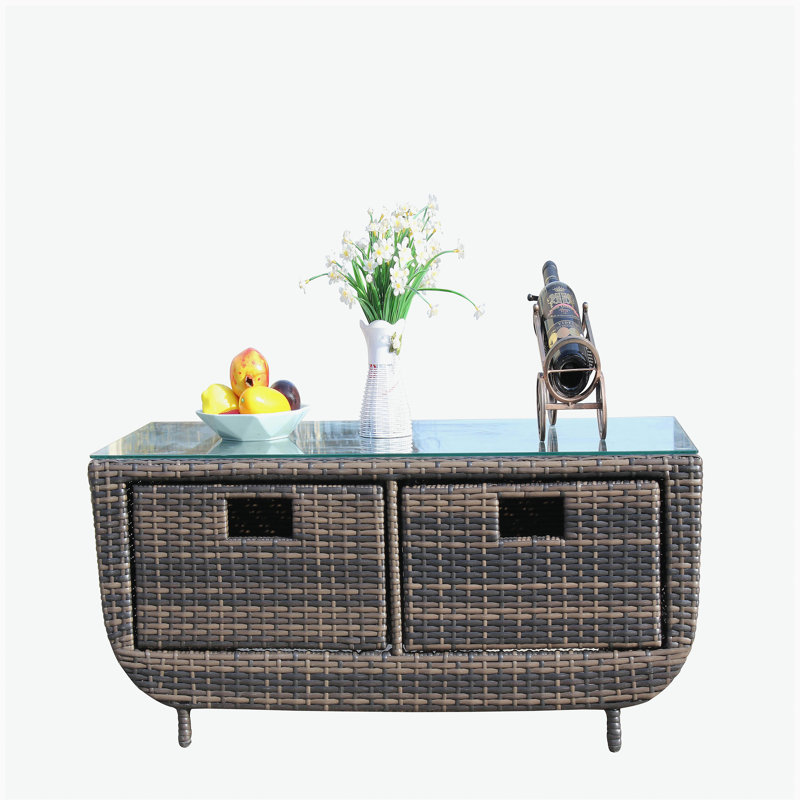 Table basse avec verre trempé