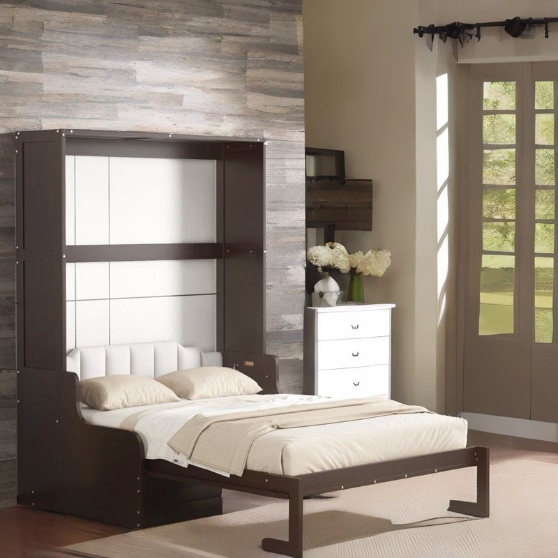 Lit escamotable avec rangement Mackworth, Espresso