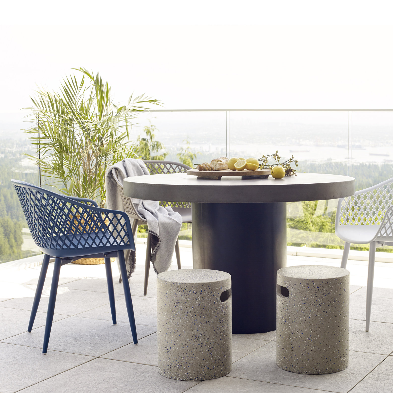 Newark Patio Armchair, Blue