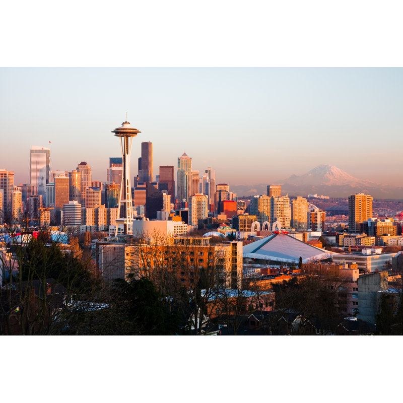 Forges Seattle Cityscape by Photoquest7 - Wrapped Canvas Print, 30cm H x 46cm W x 3.8cm D