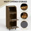 Bac de rangement pour pommes de terre 38 po, boîte à pain à 3 niveaux, rangement pour oignon en bois mobile avec roulettes et 3 armoires, armoire de rangement pour légumes pour la cuisine-130367151