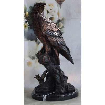 Sculpture aigle chauve deux tons Abdihakim
