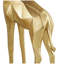 Ensemble de 2 sculptures girafes CosmoLiving par Cosmopolitan Gold Polystone-18443643