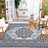 Oriental Outdoor Mats Plastic Straw Rug Waterproof Vintage Washable Outdoor Rug for Garden Backyard Picnic Camping RV Deck Beach Trailer-1639258640