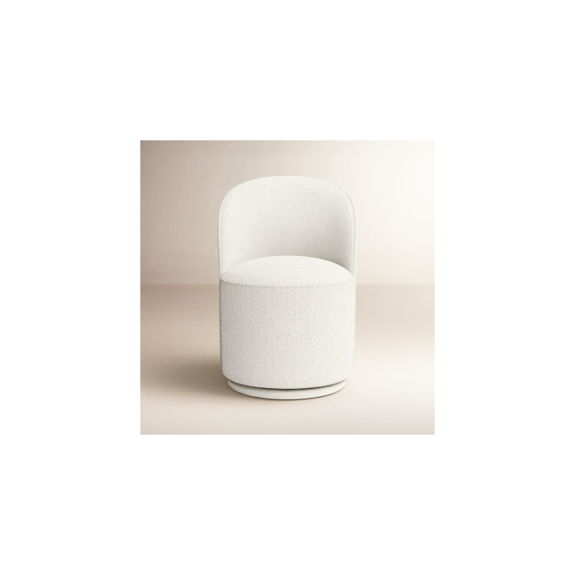 Sharlene Swivel Side Chair, Merino Pearl