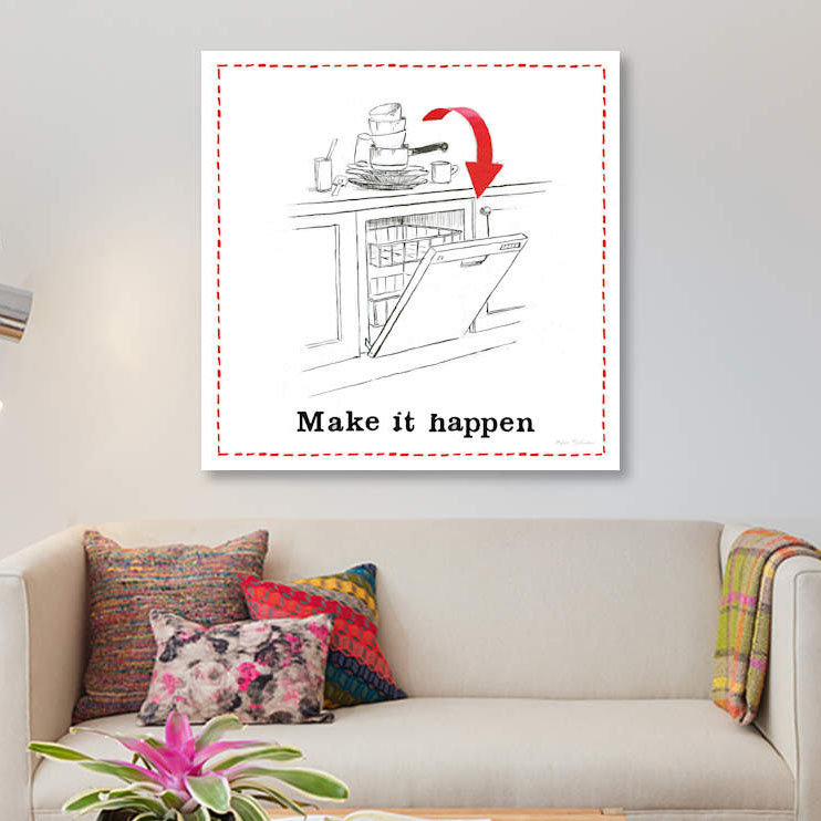 « home improvement iv », impression sur toile, H 12 po x l 12 po x P 0,75 po, Pas de tapis, Toile tendue