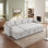 Canapé-lit modulaire moderne en U avec rangement, canapé-lit convertible de 107 po avec ports USB, tissu en peluche doux, méridiennes doubles et rangement dissimulé pour le salon