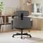 Chaise de bureau à pieds croisés avec accoudoirs réglables, hauteur de siège et appui-tête amovible-981490332