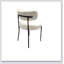 Ensemble de 4 chaises de salle à manger blanches de style Mid-Century moderne, confortables et élégantes-400991601