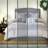 Luxurious 7 Piece Jacquard Bedding Sets, Grey Polyester, Traditional Elegance For Home