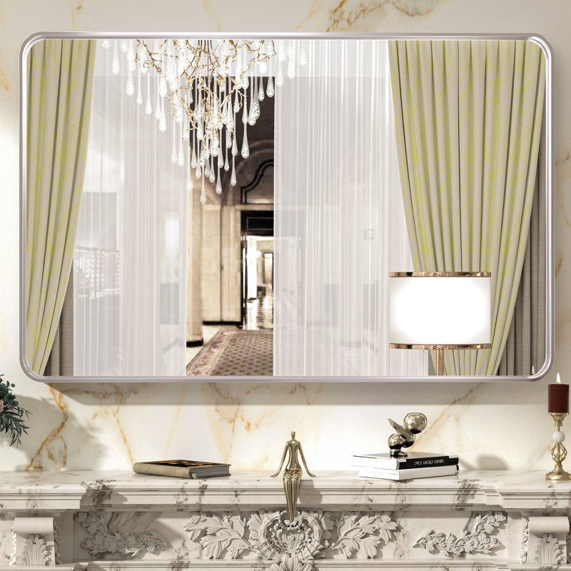 Miroir mural Brayner, Argent, 30 po x 40 po