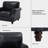 Upholstered Accent Chair Faux Leather Rolled Armchair-450806587