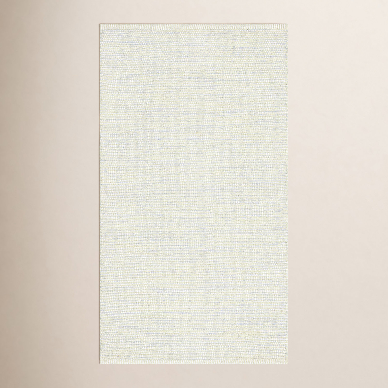 Dallis Green Ivory Handmade Cotton Rug, Rectangle 4' x 6'