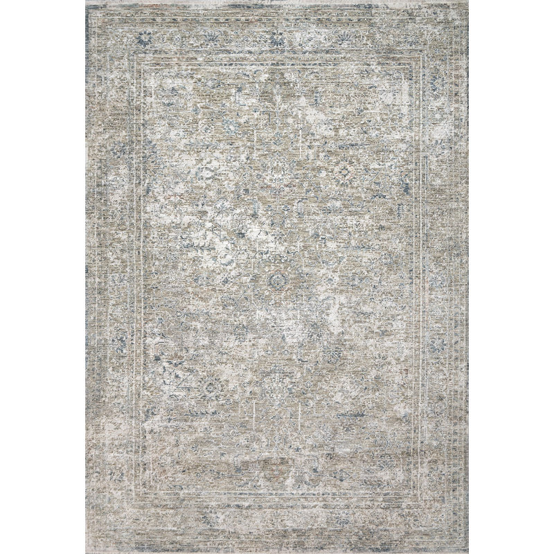 FLARE 14741-815 BEIGE/IVORY/BLUE, Rectangle 6'7" x 9'6"