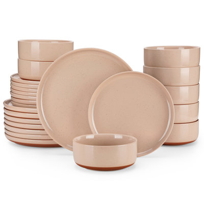 24 Piece Stoneware Dinnerware Set - Service for 8 