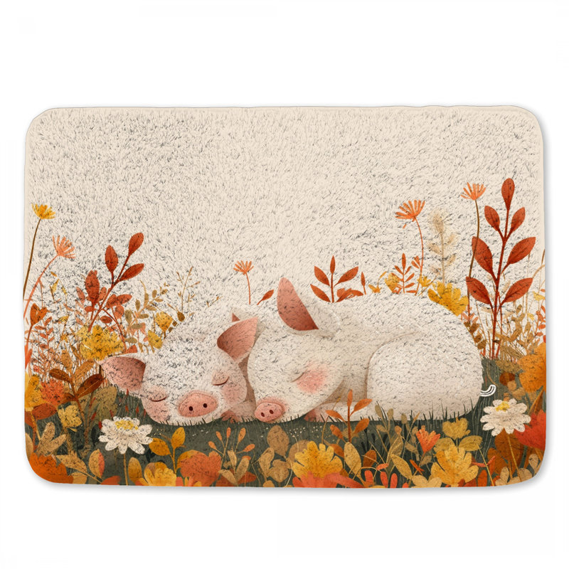 Tapis de bain cochons à la ferme Farm Life, L 17 po x L 24 po