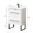 24" Modern White Free-Standing Single Bathroom Vanity