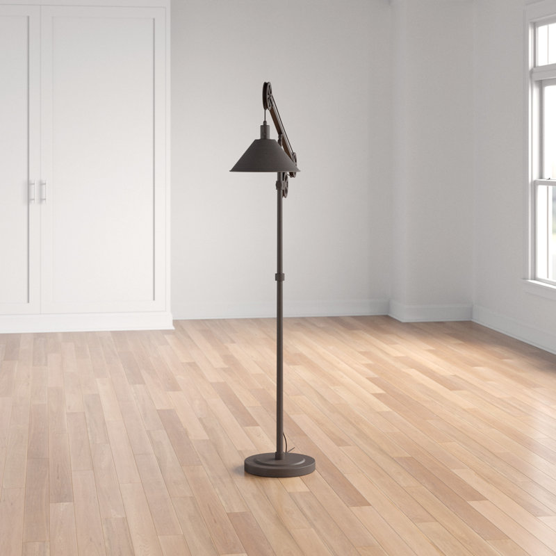Descartes 70'' Task Floor Lamp, Blackened Bronze