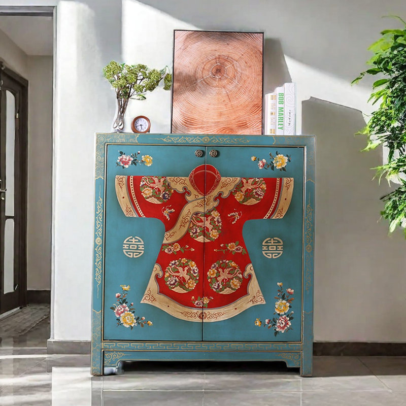 Classical Painted Solid Wood Shoe Cabinet 20 Pair Shoe Storage Cabinet