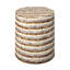 Interwoven Wood & Buffalo Bone Side Table