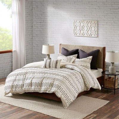 Full/Queen Cotton Jacquard Duvet Cover Mini Set