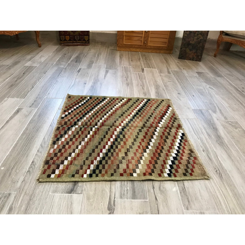 Vintage Bohemian Oriental Oushak Rug for Office and Home Decor from Anatolia, Turkey