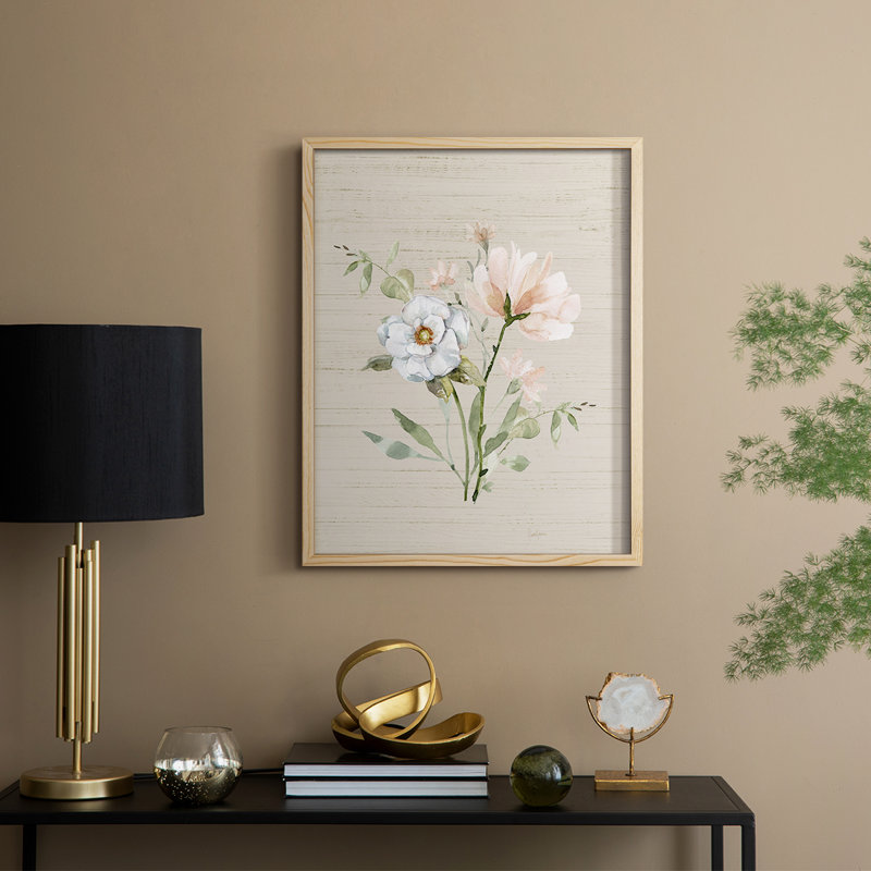 Organic Botanical II, reproduction encadrée - bois massif, Naturel, H 30 po x l 24 po
