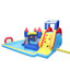 Méga gonflable parc aquatique 18,9 pi x 17,1 pi - glissade géante, double piscine, pistolets à eau, panier de basketball, but de soccer et mur d'escalade