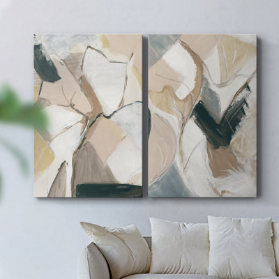 Marble Lines I - Toile tendue avec châssis de qualité supérieure - Prêt à accrocher