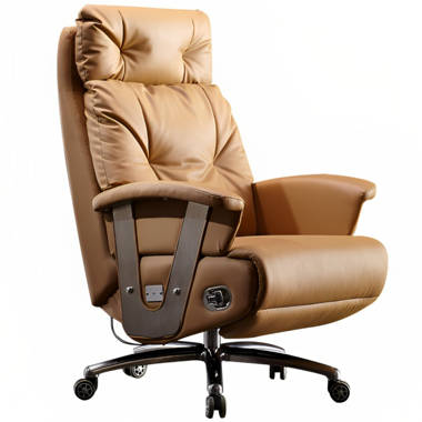 Coast Upholstered Leather Power Recliner Office Chair - KINNLS