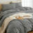 LIFETOWN Gingham Duvet Cover Set 100% Washed Cotton Material Plaid Checkered Comforter Cover 3 Pieces Set-121612431-121612436
