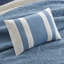 Ensemble de courtepointe 7 pièces double / grand 7 pièces avec taies décoratives européennes et coussins décoratifs, bleu marine