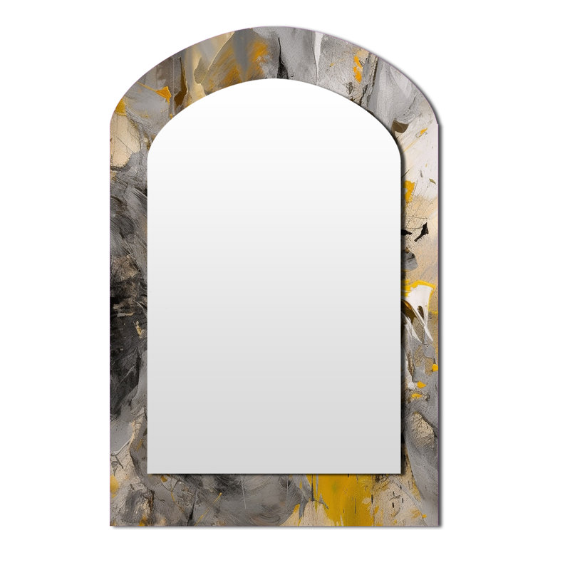 Moutarde jaune et gris vif III, 43 po x 33 po