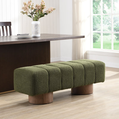 Marlon Dining Bench With Wooden Base