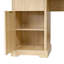 Bureau en L 59 po cannelé avec station de charge et armoire de rangement 59 po Modern