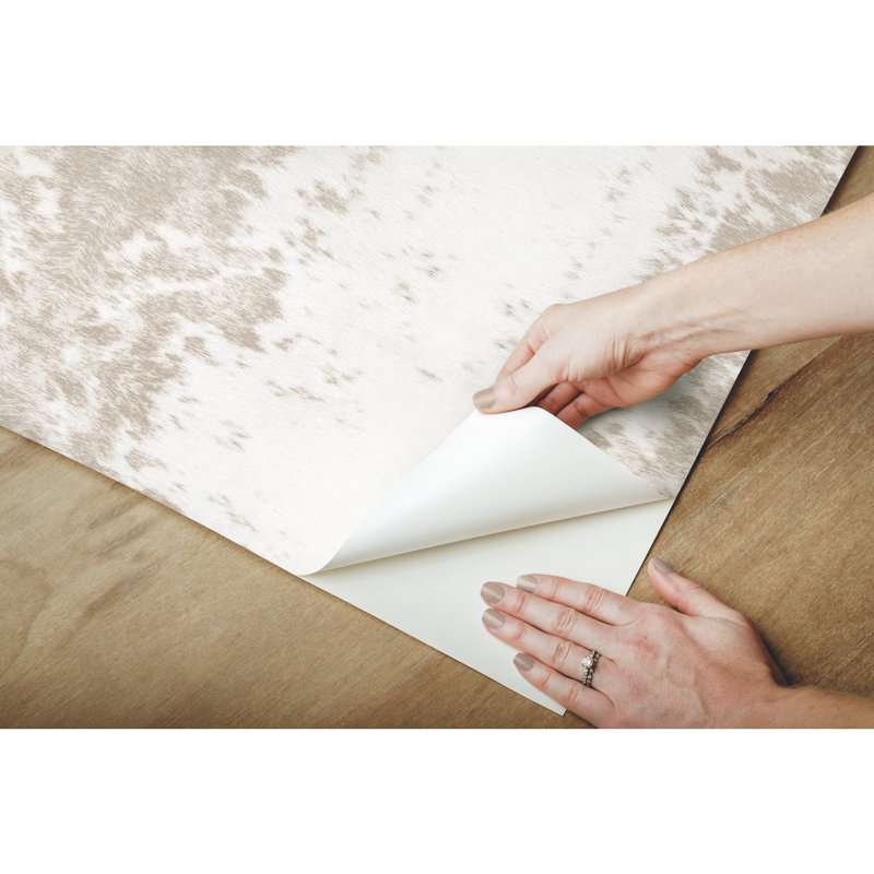 Abstract Peel & Stick Wallpaper Roll, Beige