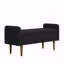 Tabouret de rangement en velours Teddy avec espace de rangement, noir-766683040