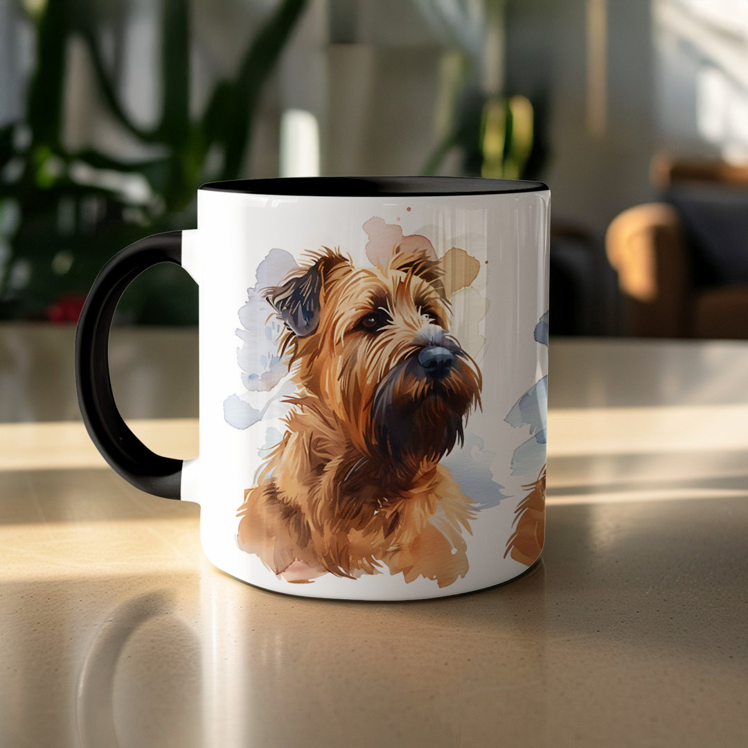 Set of 3 – Colorful Watercolor Mastiff Dog Art 11oz Coffee Mug