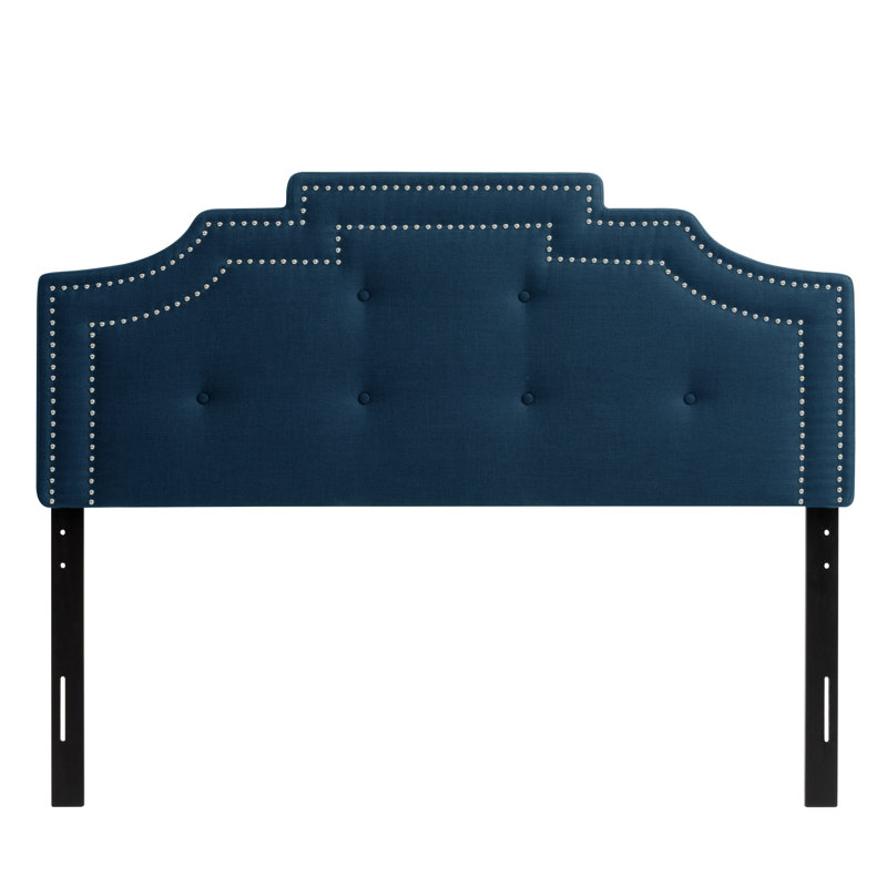 Tête de lit tapissier Suwanee, Grand, Bleu marine