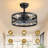 16.5"Caged Ceiling Fan with Light and Remote,Quiet Reversible DC Motor,E26 Socket