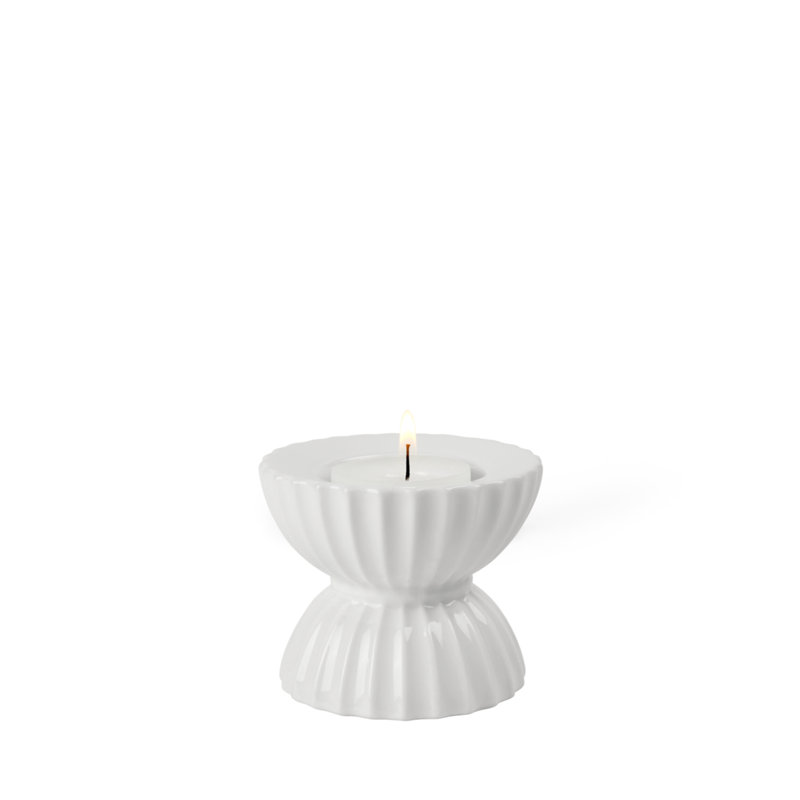 Lyngby Tura Porcelain China Tabletop Candle Accessories, 2.6" H x 3.1" W x 3.1" D