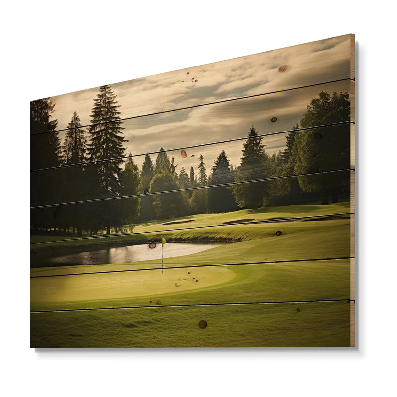 Greti - Impression sur bois de sport sur bois de pin naturel, H 30 po x l 40 po