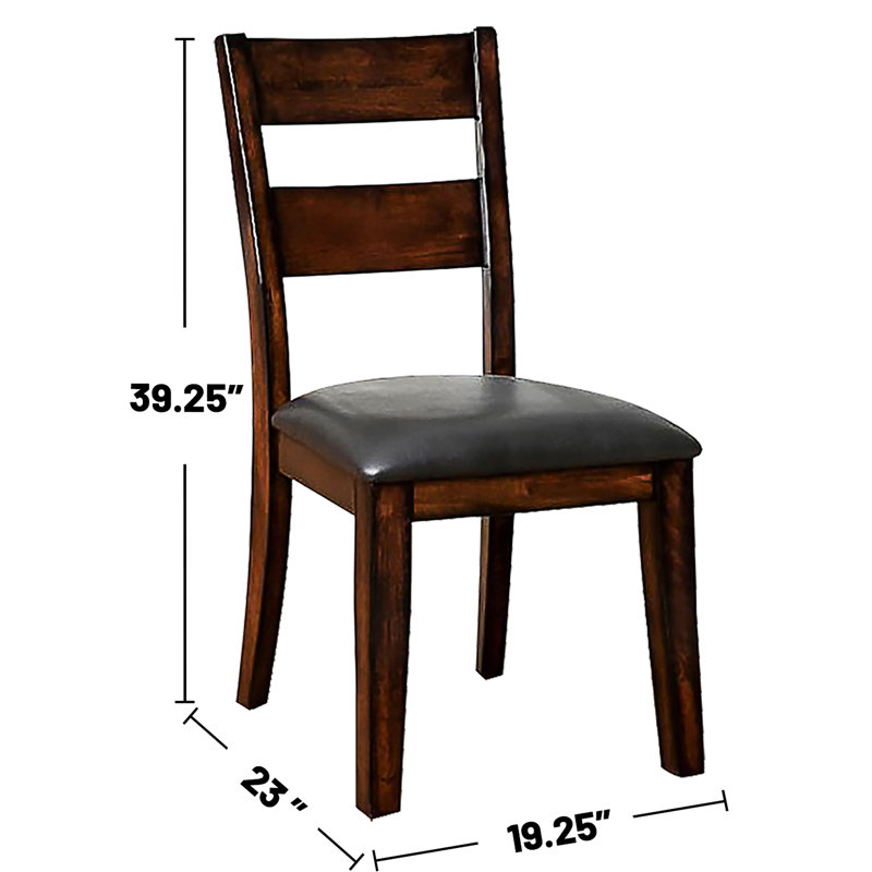 Dark Cherry Dining Chairs With Padded , 2 - And Charming Side Chairs, Of 2 Back