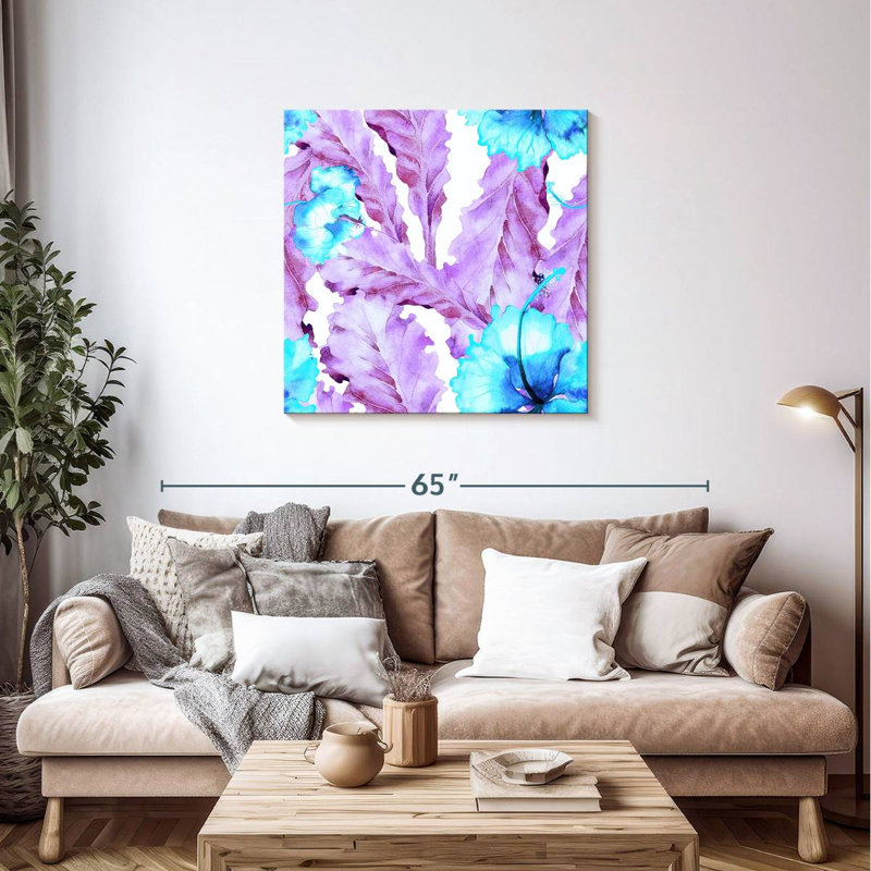 Hibiscus mauve et bleu Kerner, H 36 po x l 36 po