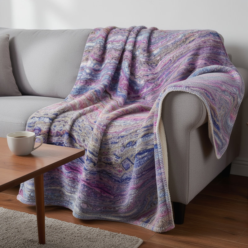 Jeté en microfibre 50 po x 70 po Lavande