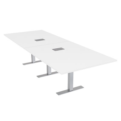 Rectangle Conference Table with Metal T Base | Electrical Unit