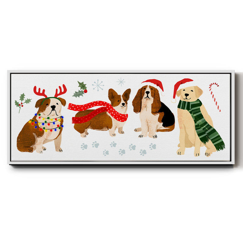 Collection Holidogs - toile encadrée, H 12 po x l 30 po