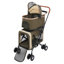 Poussette pour animal de compagnie à deux niveaux avec support réglable, poignée pliable et roues pivotantes à 360 ° (capacité de 77 lb)-119784193