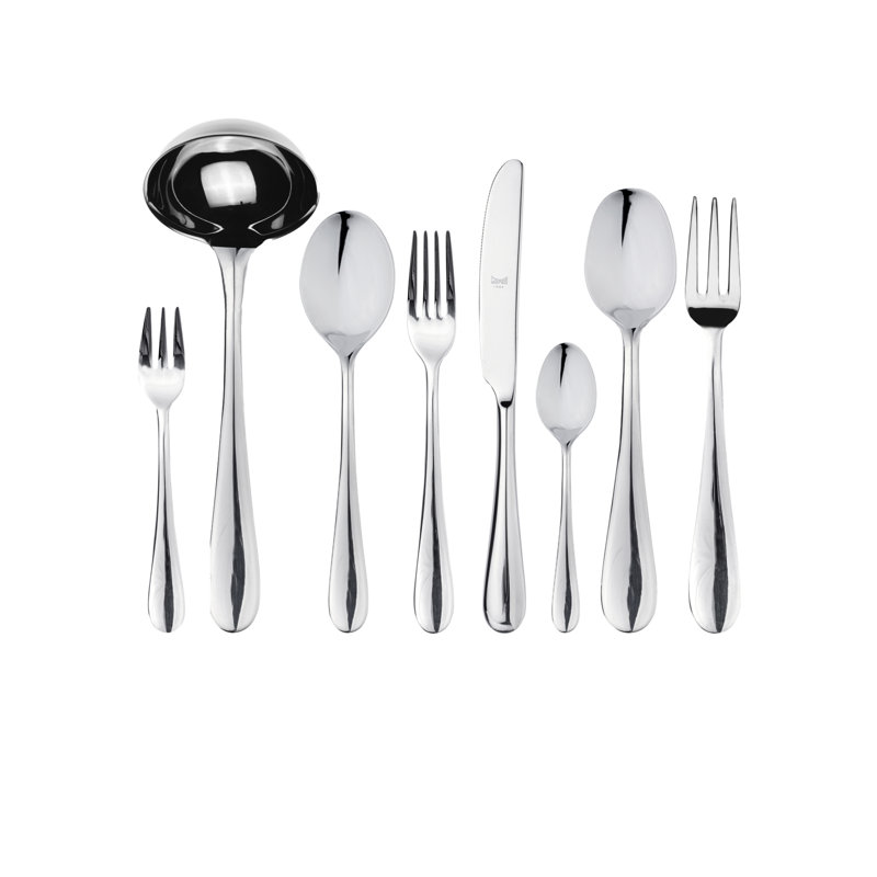 Natura Flatware Set with H/H Knives - 63 Pieces - Ice, Silver